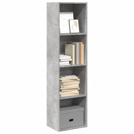 Boekenkast 40X30X Bewerkt Hout Betongrijs 40 cm 152 cm