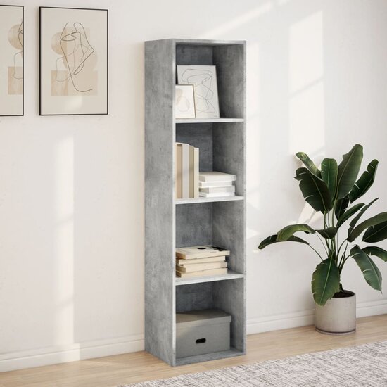 Boekenkast 40X30X Bewerkt Hout Betongrijs 40 cm 152 cm