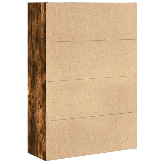 Boekenkast 80X30X Bewerkt Hout Kleurig Gerookt Eiken 80 cm 114 cm