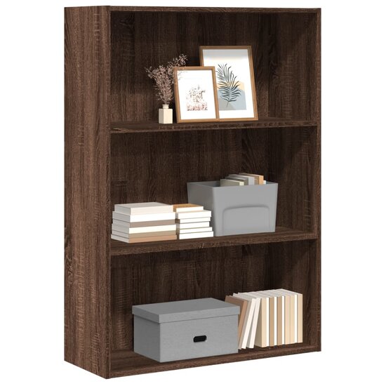 Boekenkast 80X30X Bewerkt Hout Ig Bruin Eikenkleur 80 cm 114 cm