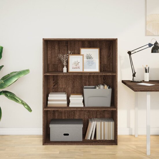Boekenkast 80X30X Bewerkt Hout Ig Bruin Eikenkleur 80 cm 114 cm