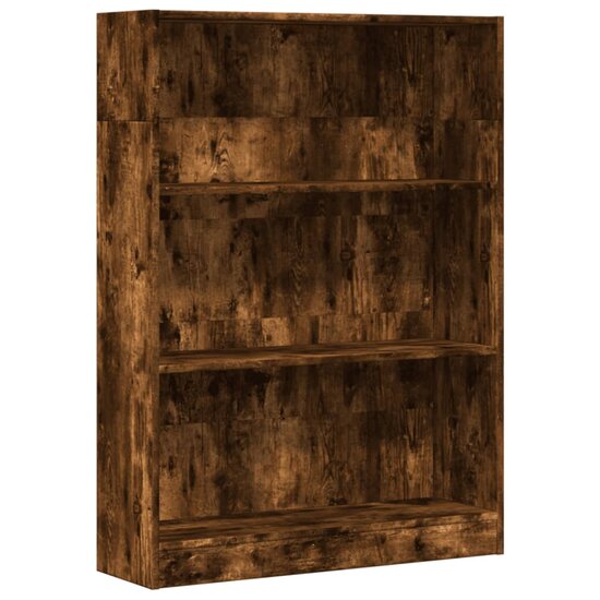 Boekenkast 80X24X Bewerkt Hout Kleurig Gerookt Eiken 80 cm 109 cm