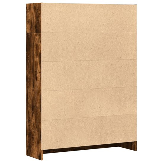 Boekenkast 80X24X Bewerkt Hout Kleurig Gerookt Eiken 80 cm 109 cm