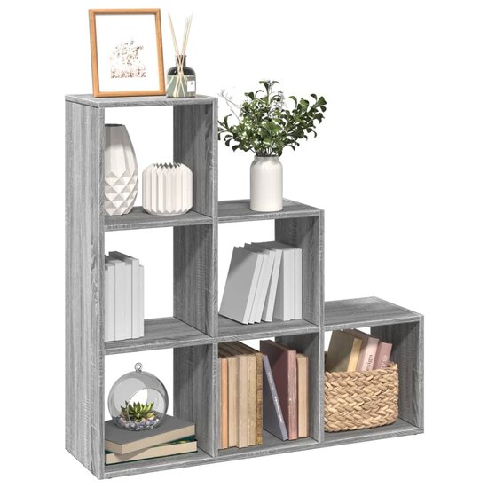 Kamerscherm / Boekenkast 3-Laags 99X29X Hout 99 cm Grijs sonoma