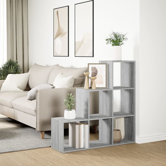 Kamerscherm / Boekenkast 3-Laags 99X29X Hout 99 cm Grijs sonoma
