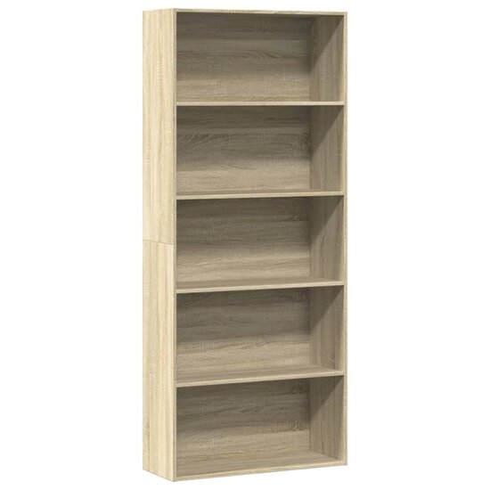 Boekenkast 80X30X Bewerkt Hout Kleurig Sonoma Eiken 80 cm 189 cm