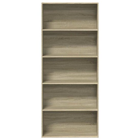 Boekenkast 80X30X Bewerkt Hout Kleurig Sonoma Eiken 80 cm 189 cm