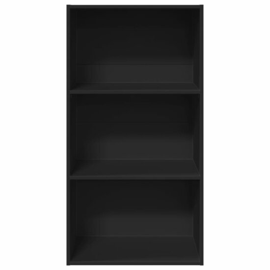 Boekenkast 60X30X Bewerkt Hout Zwart 60 cm 114 cm