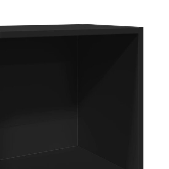 Boekenkast 60X30X Bewerkt Hout Zwart 60 cm 114 cm