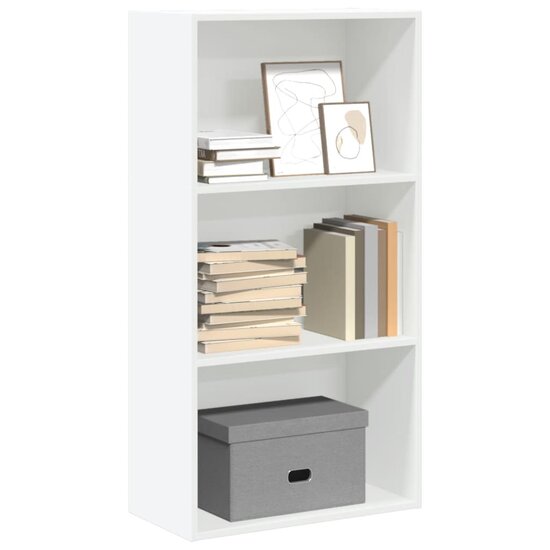 Boekenkast 60x30x114 cm bewerkt hout wit