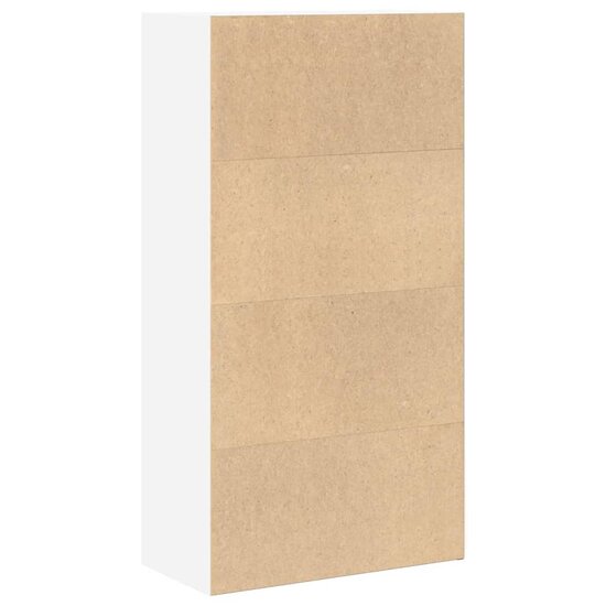 Boekenkast 60x30x114 cm bewerkt hout wit