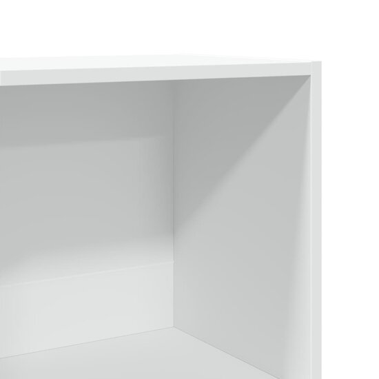 Boekenkast 60x30x114 cm bewerkt hout wit
