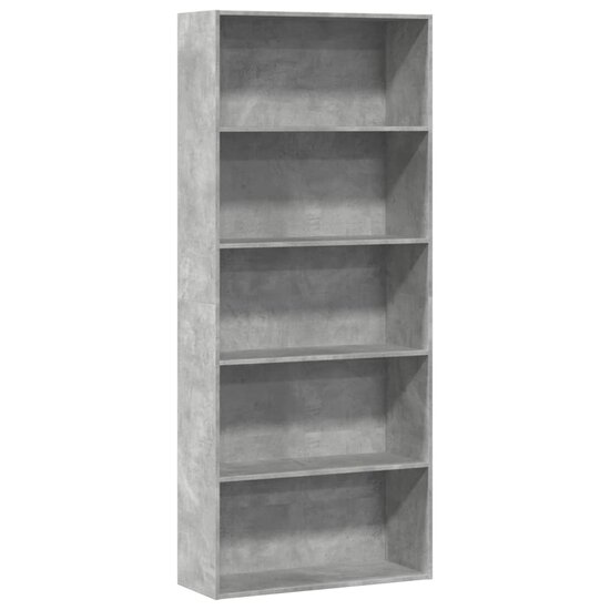 Boekenkast 80X30X Bewerkt Hout Betongrijs 80 cm 189 cm