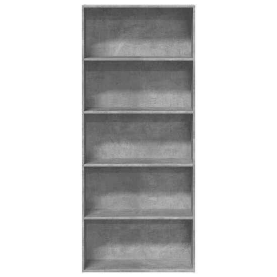 Boekenkast 80X30X Bewerkt Hout Betongrijs 80 cm 189 cm