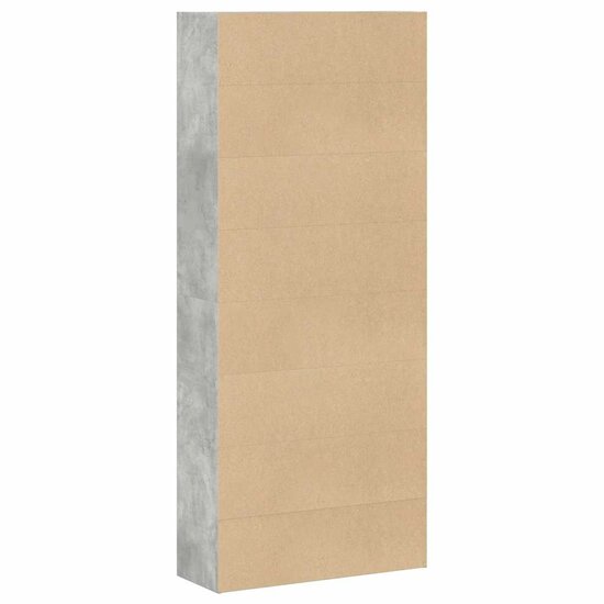Boekenkast 80X30X Bewerkt Hout Betongrijs 80 cm 189 cm