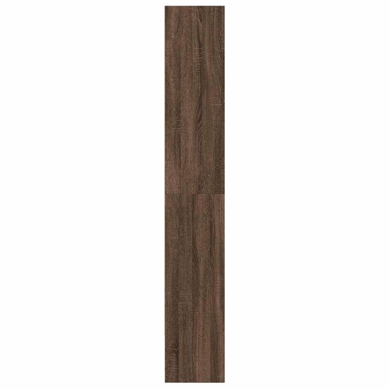 Boekenkast 80x30x189 cm bewerkt hout bruin eikenkleur