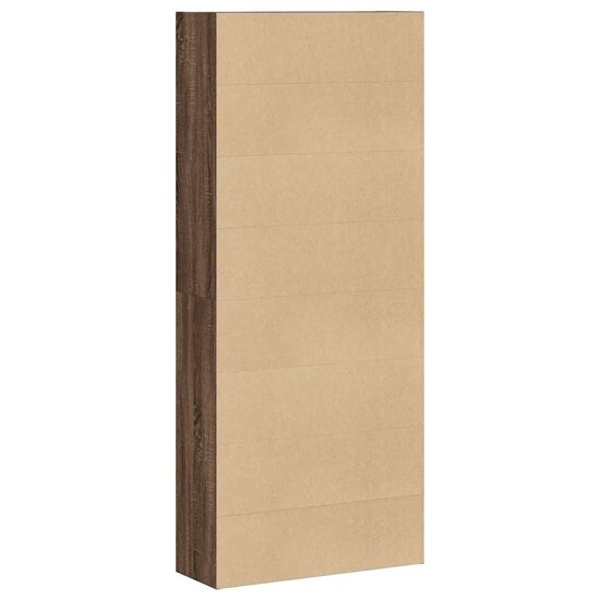 Boekenkast 80x30x189 cm bewerkt hout bruin eikenkleur