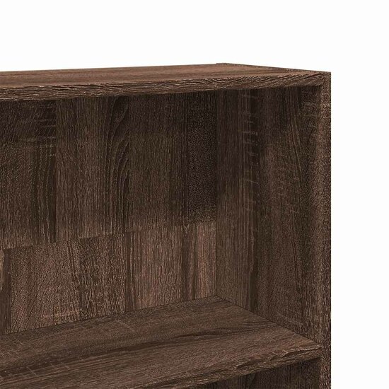 Boekenkast 80x30x189 cm bewerkt hout bruin eikenkleur