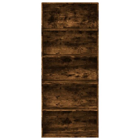 Boekenkast 80X30X Bewerkt Hout Kleurig Gerookt Eiken 80 cm 189 cm