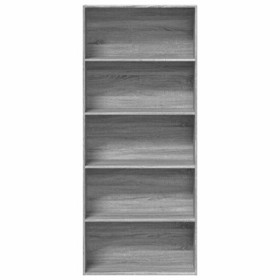 Boekenkast 80X30X Bewerkt Hout Eikenkleurig Grijs Sonoma 80 cm 189 cm