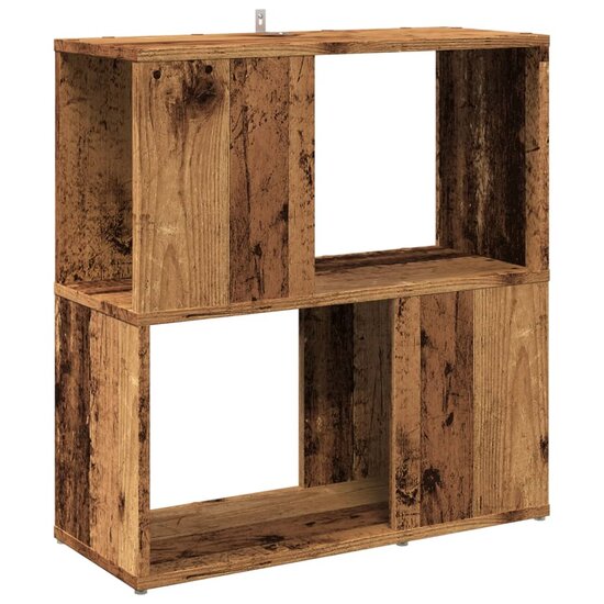 Boekenkast 60X24X63 Cm Bewerkt Hout Kleurig Oud hout