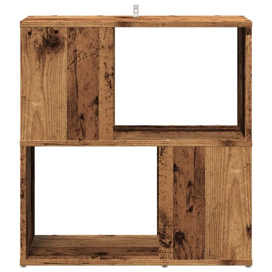 Boekenkast 60X24X63 Cm Bewerkt Hout Kleurig Oud hout