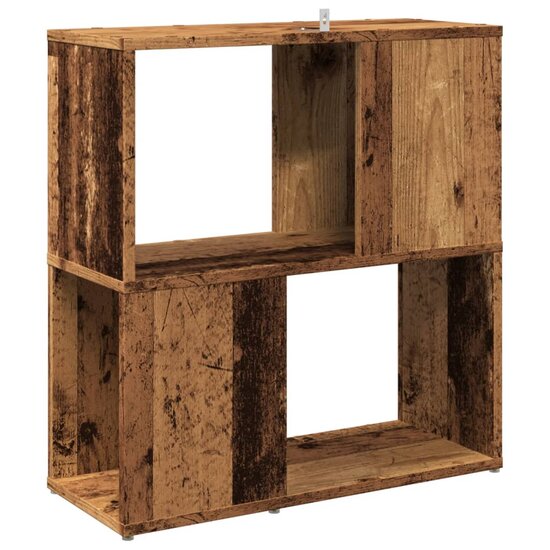 Boekenkast 60X24X63 Cm Bewerkt Hout Kleurig Oud hout