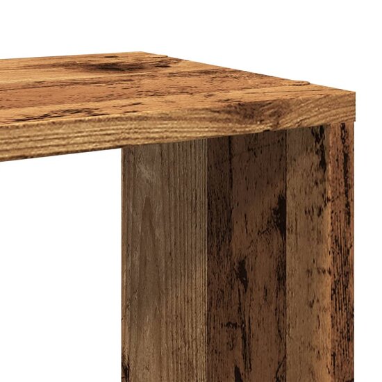 Boekenkast 60X24X63 Cm Bewerkt Hout Kleurig Oud hout