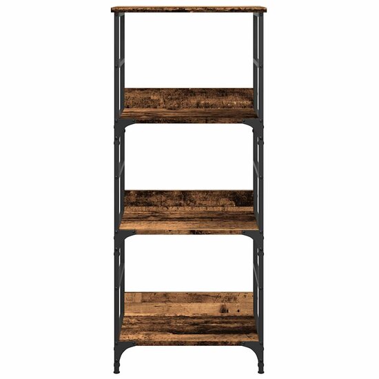 Boekenkast 50X33X117,5 Cm Bewerkt Hout Kleurig 117.5 cm Oud hout
