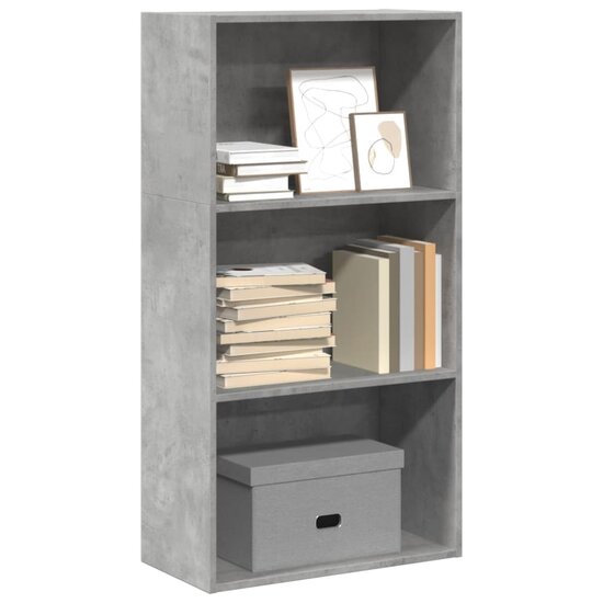 Boekenkast 60X30X Bewerkt Hout Betongrijs 60 cm 114 cm