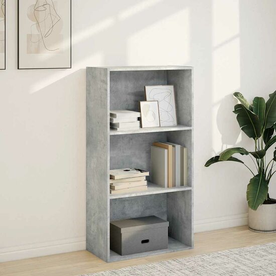 Boekenkast 60X30X Bewerkt Hout Betongrijs 60 cm 114 cm