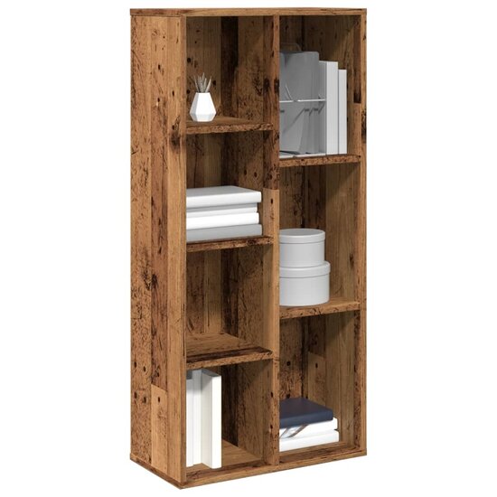 Boekenkast 50X25X104 Cm Kleurig Oud hout