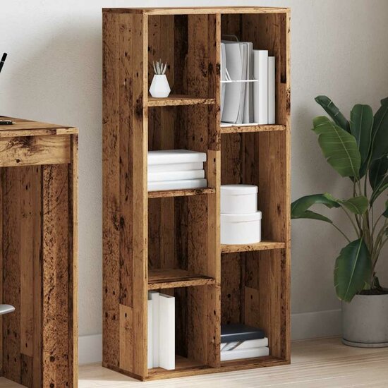 Boekenkast 50X25X104 Cm Kleurig Oud hout