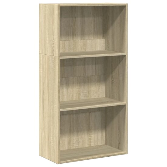 Boekenkast 60x30x114 cm bewerkt hout sonoma eikenkleurig