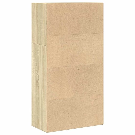Boekenkast 60x30x114 cm bewerkt hout sonoma eikenkleurig