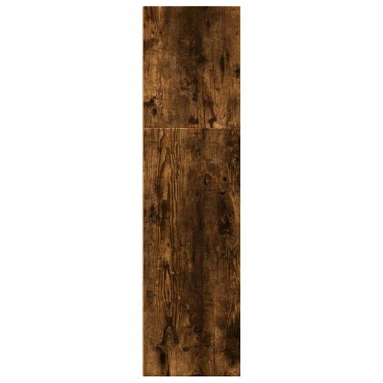 Boekenkast 60x30x114 cm bewerkt hout gerookt eikenkleurig