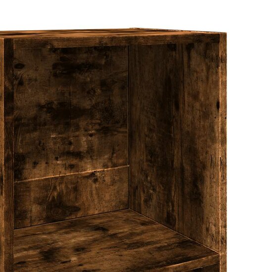 Boekenkast 60x30x114 cm bewerkt hout gerookt eikenkleurig