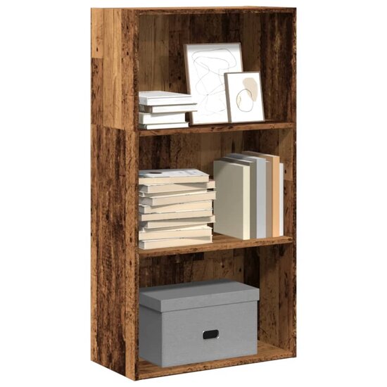 Boekenkast 60X30X Bewerkt Hout Kleurig Oud Hout 60 cm 114 cm