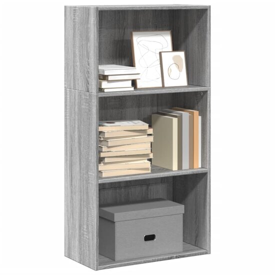 Boekenkast 60X30X Bewerkt Hout Eikenkleurig Grijs Sonoma 60 cm 114 cm