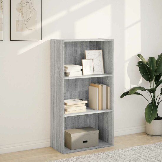 Boekenkast 60X30X Bewerkt Hout Eikenkleurig Grijs Sonoma 60 cm 114 cm