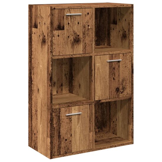 Boekenkast 60,5X30X90 Cm Bewerkt Hout Kleurig Oud hout