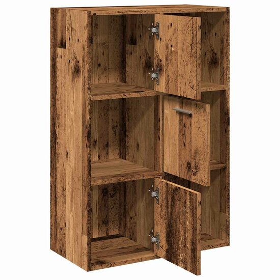 Boekenkast 60,5X30X90 Cm Bewerkt Hout Kleurig Oud hout