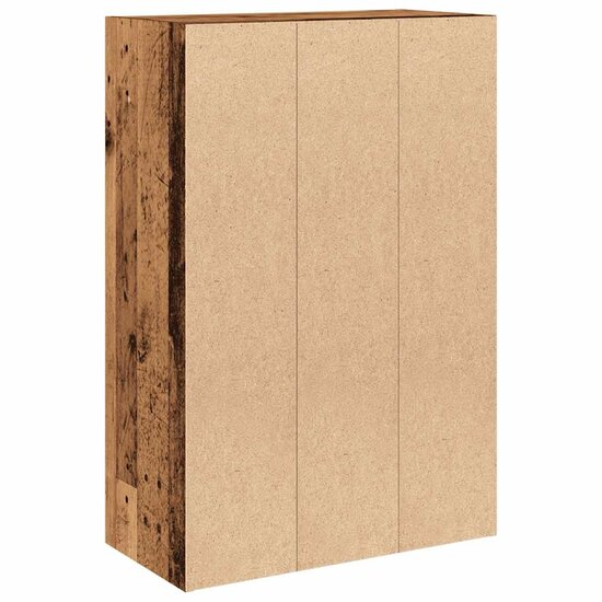 Boekenkast 60,5X30X90 Cm Bewerkt Hout Kleurig Oud hout