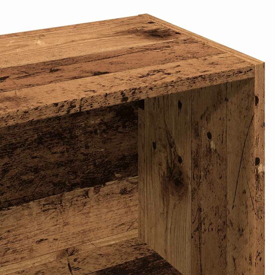 Boekenkast 60,5X30X90 Cm Bewerkt Hout Kleurig Oud hout