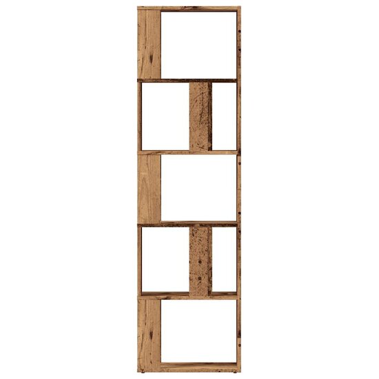 Boekenkast 45X24X159 Cm Bewerkt Hout Kleurig Oud hout