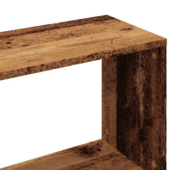 Boekenkast 45X24X159 Cm Bewerkt Hout Kleurig Oud hout