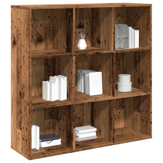 Boekenkast 98X29X97,5 Cm Kleurig Oud hout