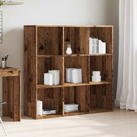 Boekenkast 98X29X97,5 Cm Kleurig Oud hout