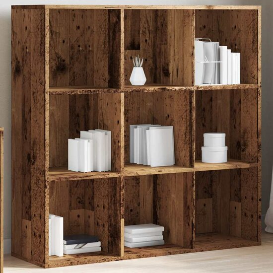 Boekenkast 98X29X97,5 Cm Kleurig Oud hout
