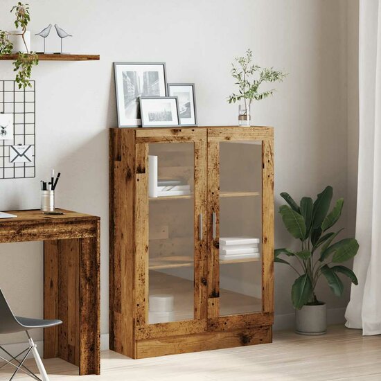 Boekenkast 82,5X30,5X Bewerkt Hout Kleurig 115 cm Oud hout